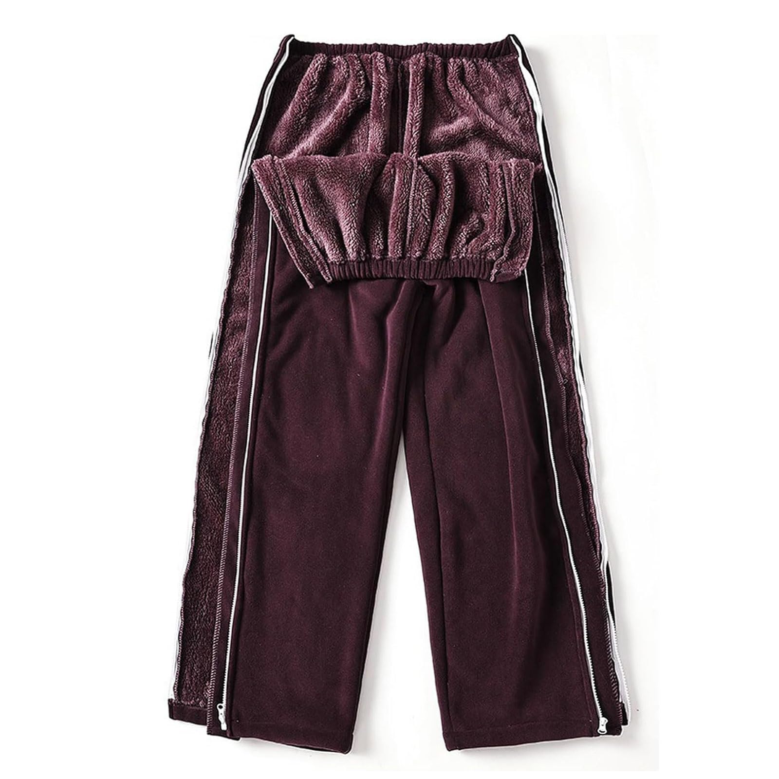 Pijama de lactancia engrosado, conjunto pijama postoperatorio desmontable, ropa adaptable con cierres laterales for personas mayores y discapacitadas Exfoliantes Suaves(XL)