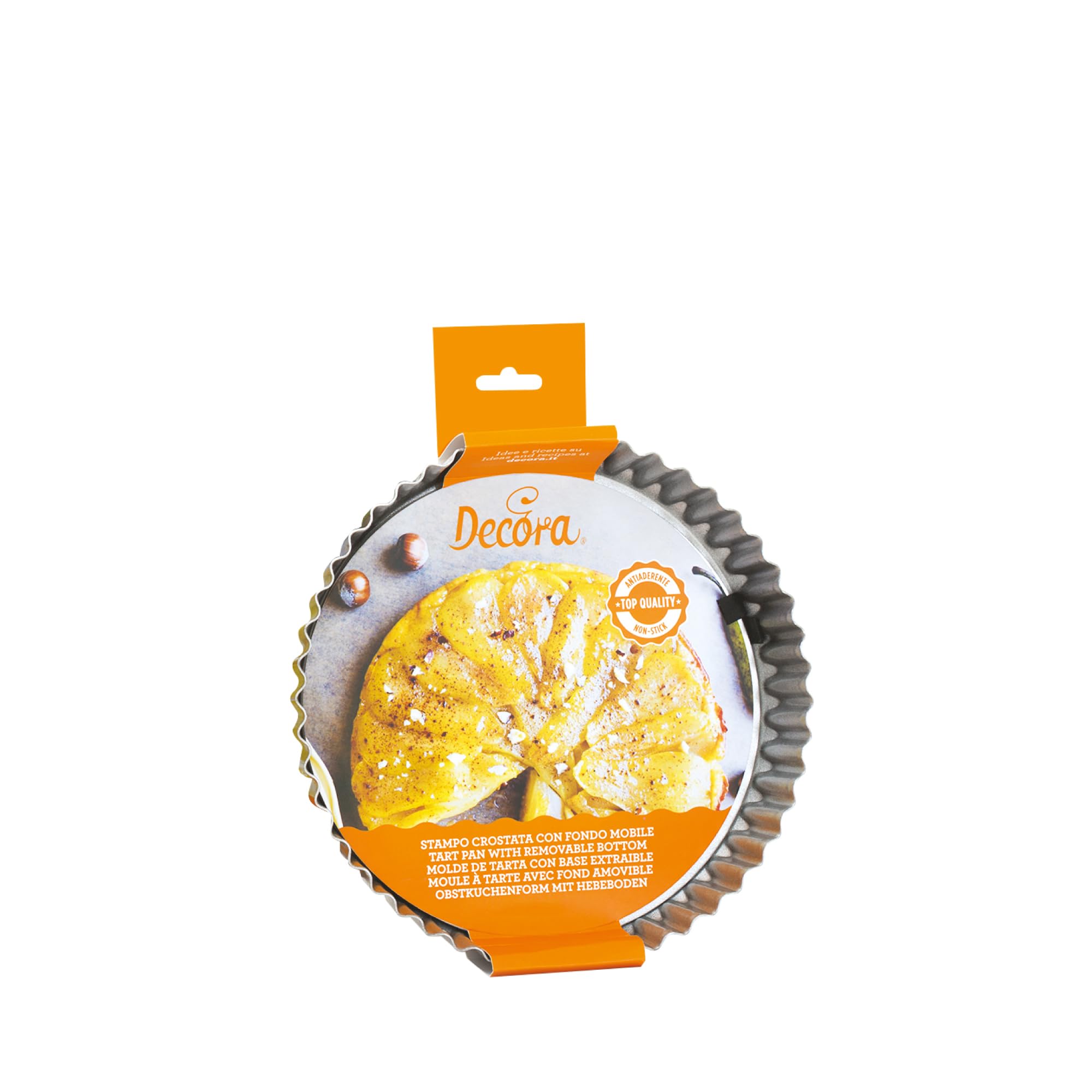 Decora 0070016 Stampo Crostata Fondo Mobile Antiaderente, Acciaio, Grigio