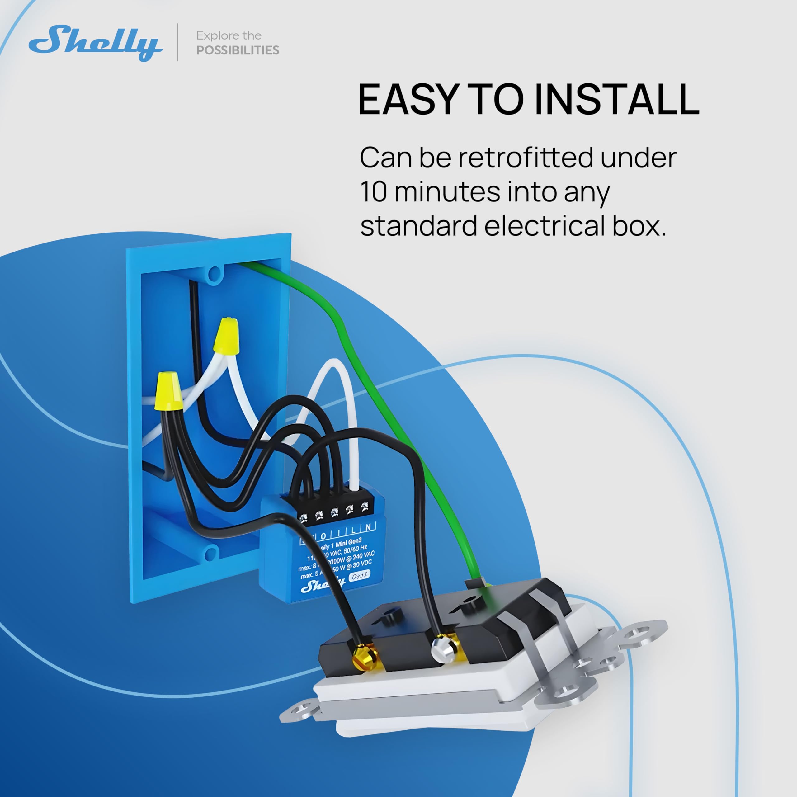 Amazon.co.jp: Shelly 1 Mini Gen3 | Relais interrupteur connecté