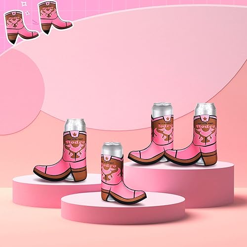 Miniatura 7 de 24 piezas de botas vaqueras para despedida de soltera y despedida de soltera para dama de honor, vaquera, botas delgadas para bebidas con