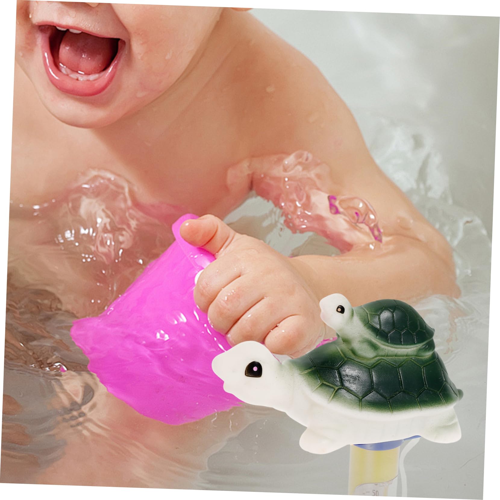 5 Pièces Thermomètre Flottant de Tortue Thermomètre de Température pour Spa Aquariums Design Durable Mesure Précise pour Bébés