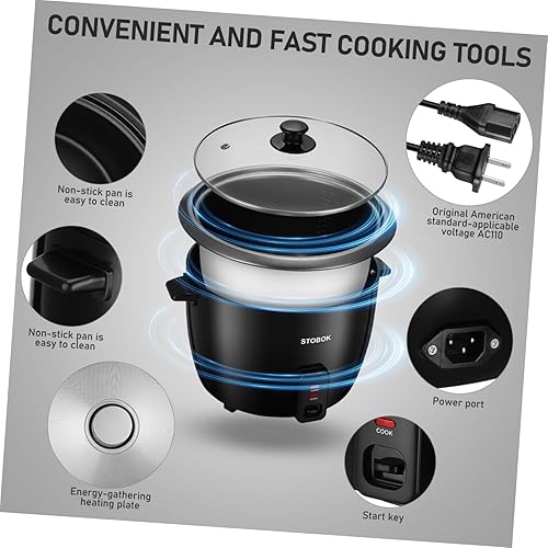 Miniatura 8 de Arrocera eléctrica multifuncional para guisos de papilla de arroz, electrodomésticos con enchufe de EE. UU. y función automática de mantener el