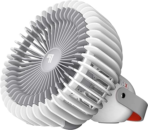 Sharper Image REFRESH 01X Ventilador personal recargable, potente flujo de aire, funcionamiento silencioso, 17 horas de tiempo de funcionamiento a