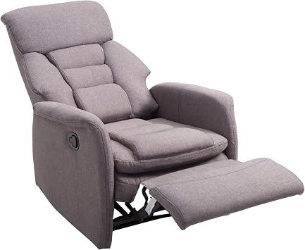 IDIMEX Fernsehsessel RELAJO Relaxsessel Liegesessel TV Sessel Relaxstuhl Entspannungssessel mit Stoffbezug in grau