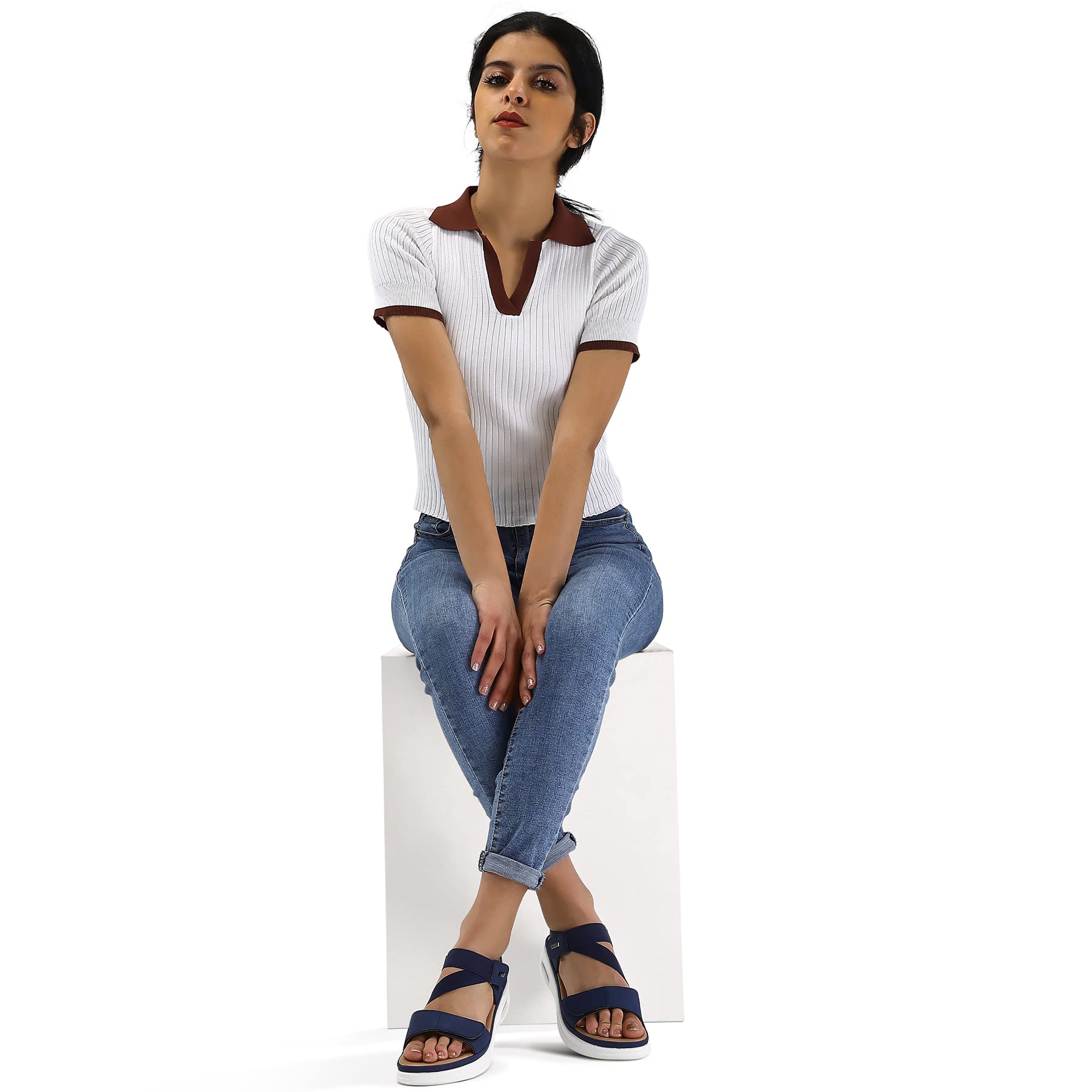mysoft Sandales de marche d'été pour femme avec coussin d'air et sangle de cheville - Confortables et décontractées