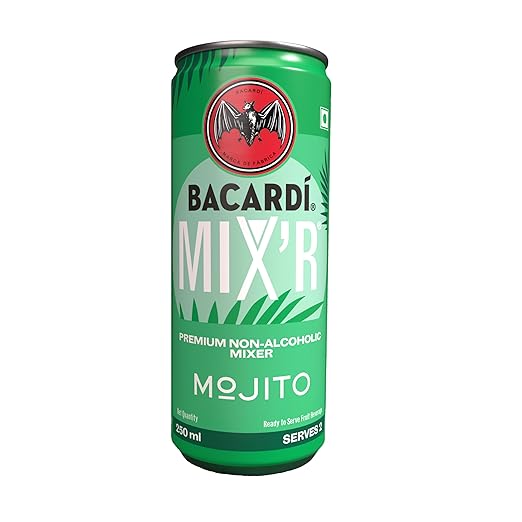 Bacardi MIX'R Mojito 250 ml Can Non Alcoholic Premium Mixer Amazon