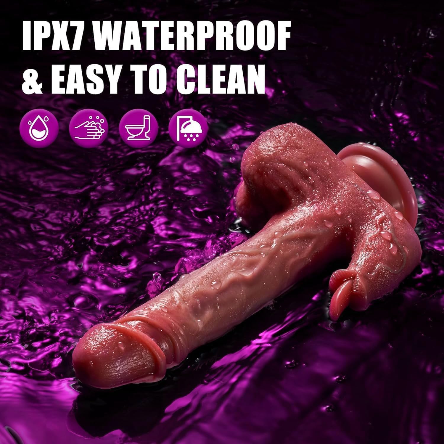 Dildo Realistico Vibratoreper Donna Professionale Clitoride, Vibratore Anale Sexytoysys Donna Coppia con 10 * 5 Modalità Vibrazione Spinta Sex Toys Vibratore Dildo Realistico Sextoy