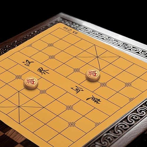 Miniatura 7 de Kisangel Tablero de ajedrez plegable, tablero de ajedrez chino doble tablero de ajedrez chino simple ir tablero de ajedrez clásico