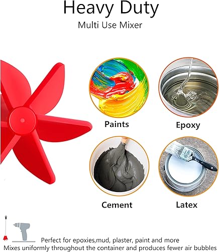 Miniatura 6 de Paquete de 2 mezcladores de pintura de 1 galón para taladro, funciona con todos los taladros de 38 pulgadas y más grandes, mezclador de resina