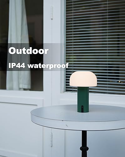 Miniatura 6 de WEILAILUX Lámpara de Mesa Inalámbrica con Forma de Hongo, Lámpara de Ducha Impermeable, Lámpara de Mesa Recargable a Batería, Luz Nocturna Regulable