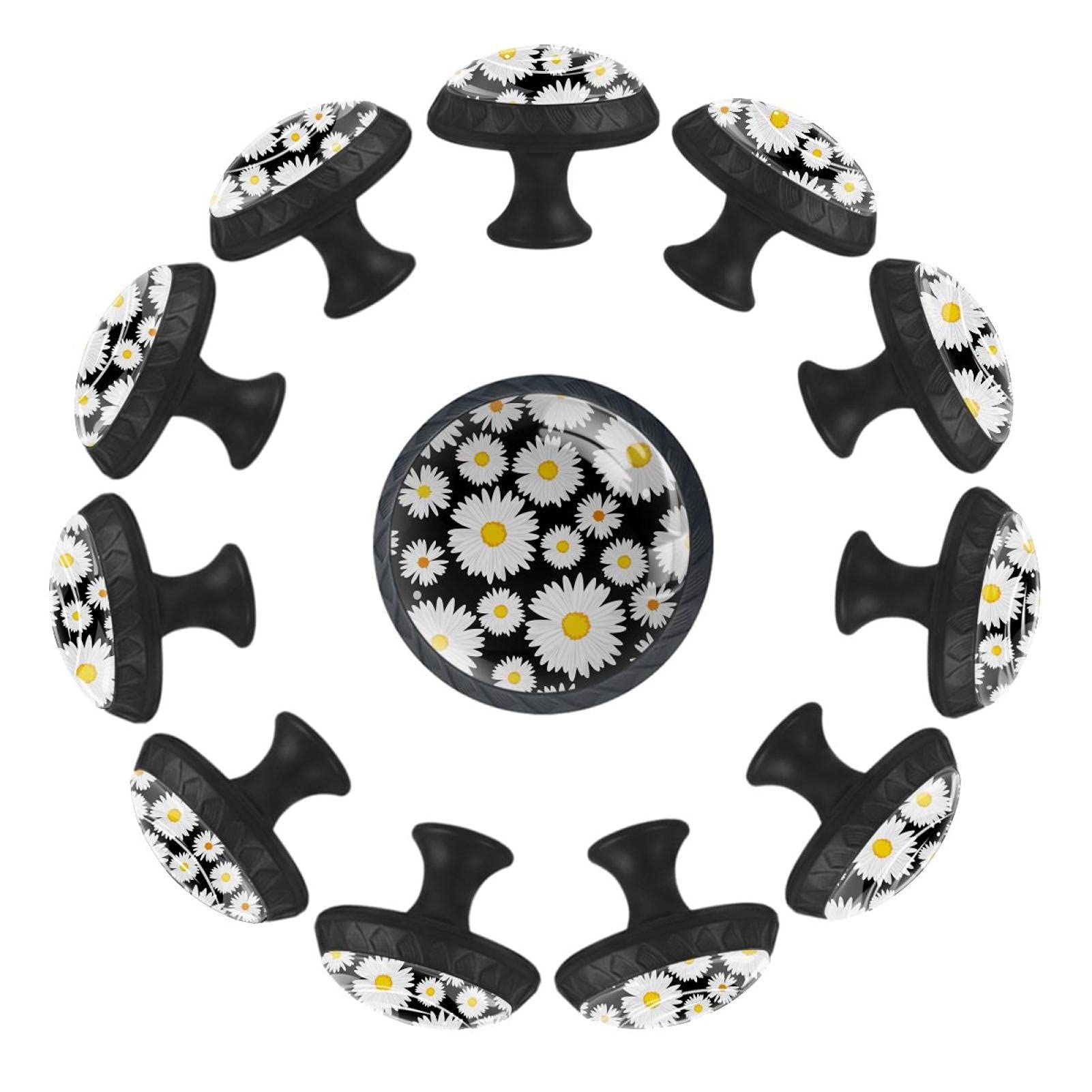 Boutons de tiroir ronds marguerite pour rénover facilement une commode en bois