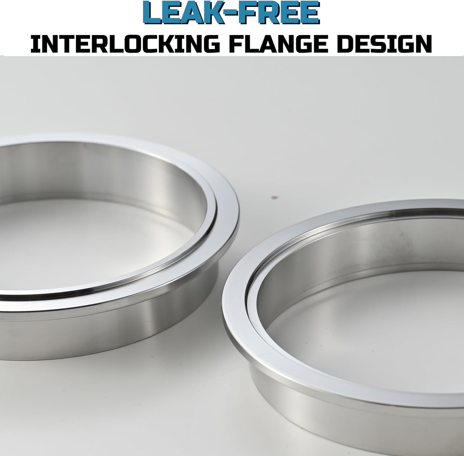 Stainless Steel 4 Inch V Band Exhaust Clamp Flange Kit for Exhaust, Quick Release 4 Inch V Band Clamp for Turbochargers To Hold Components Together Under High Pressure or Heat,1 Piece (4.0‘’)