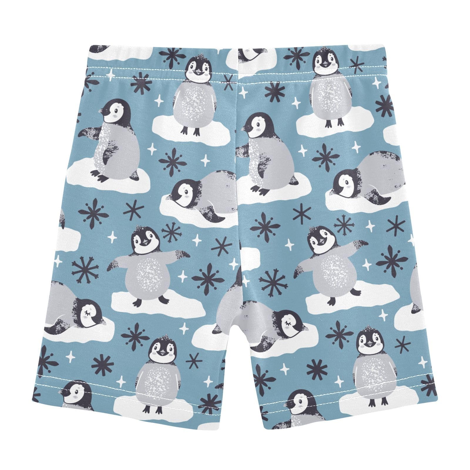 JHKKU Girls Penguins Shorts Cotton Cartwheel Bike Kids Biker Under Dress Dance Short Girl Clothes 10Y