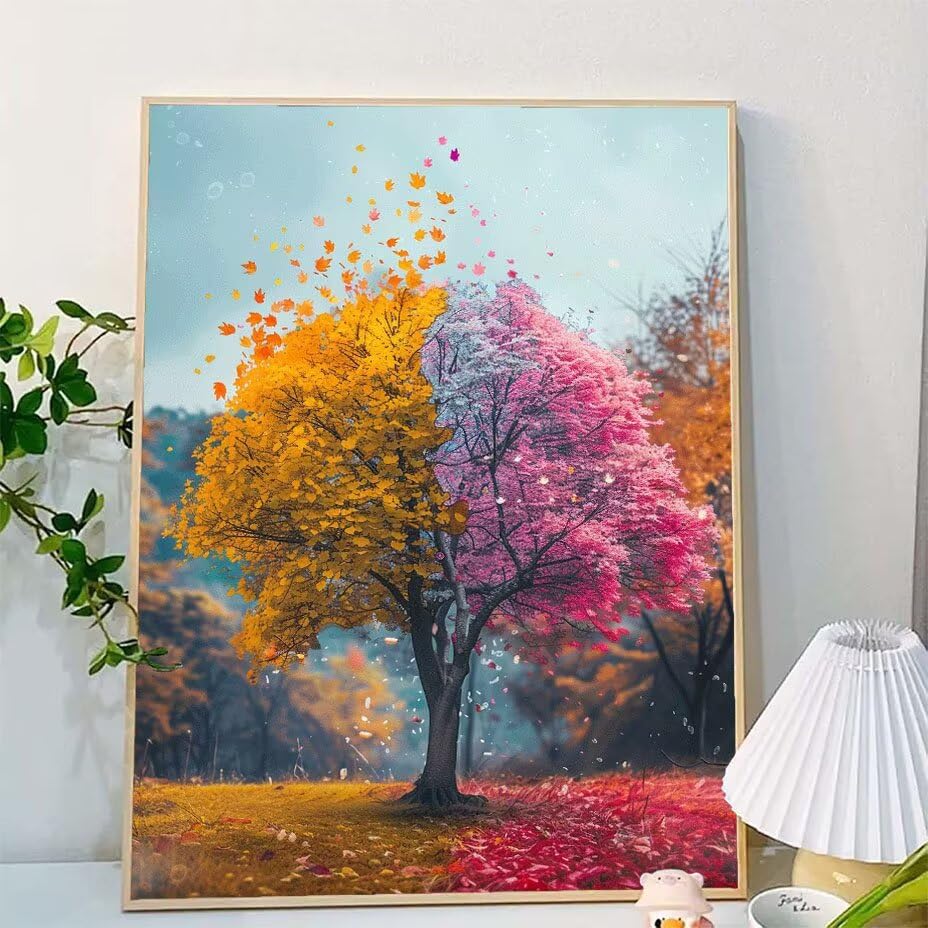 Cuadros para pintar por numeros arbol decoracion hogar salon 2