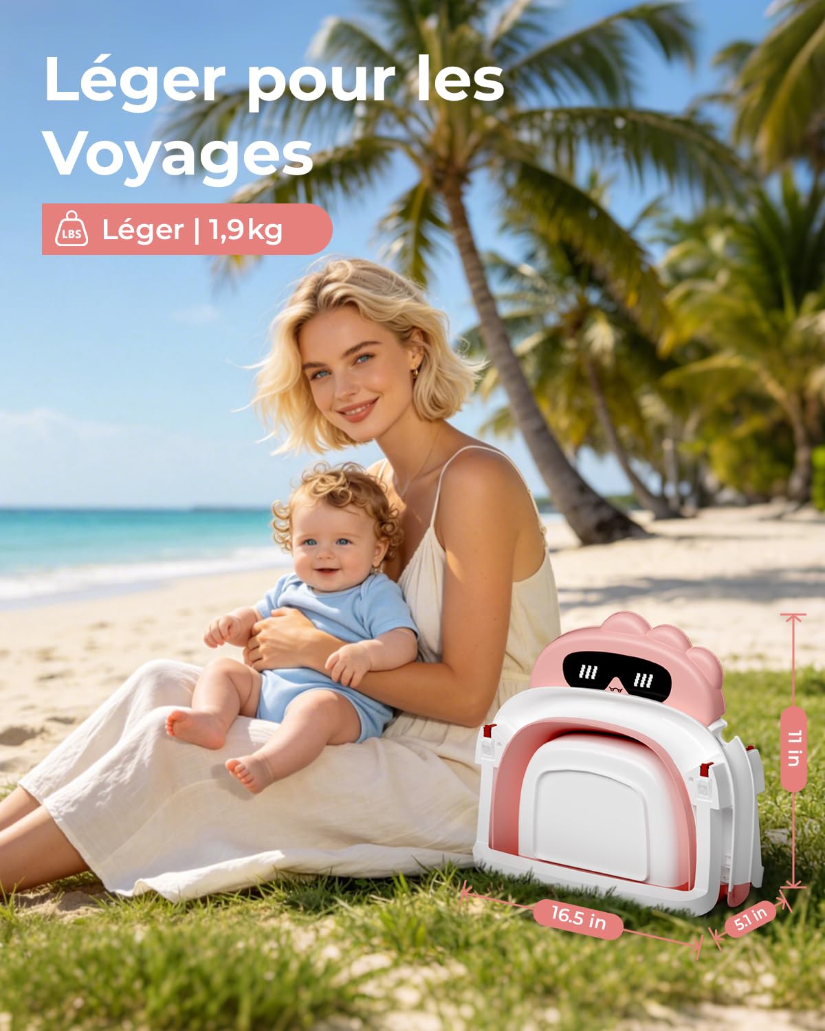 COOSEYA Baignoire bébé 3 en 1 pliable avec support et coussin souple incliné, baignoire pour nouveau-nés et jeunes enfants 0-18 mois, design pliable portable pour voyages extérieur, cadeau baby shower