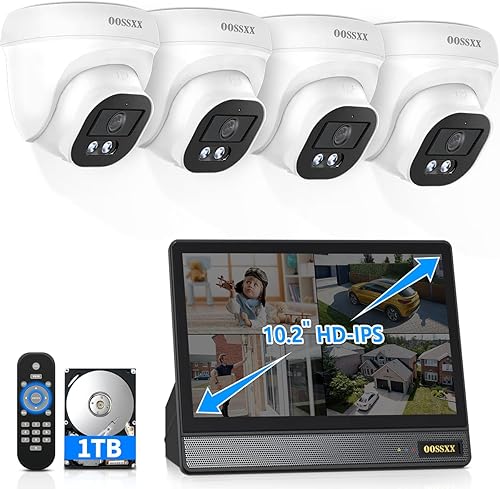 Miniatura 16 de OOSSXX Sistema de cámara de seguridad para el hogar 4K PoE para exteriores con audio, 8.0 megapíxeles con cable de vigilancia para exteriores,