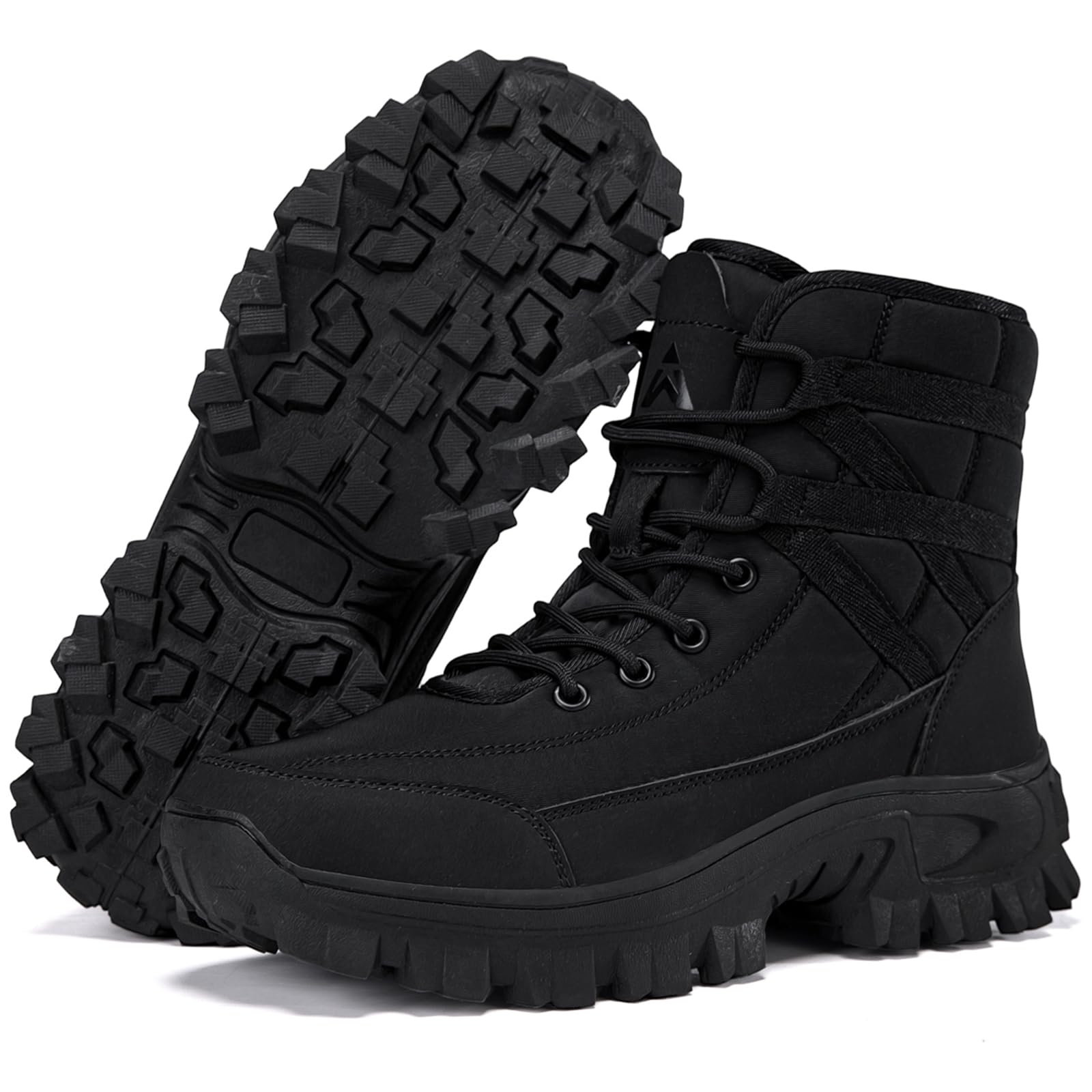 Botas de nieve para mujer, altura media, botas de invierno impermeables con forro de piel sintética, suela antideslizante para nieve, hielo y día de la ciudad