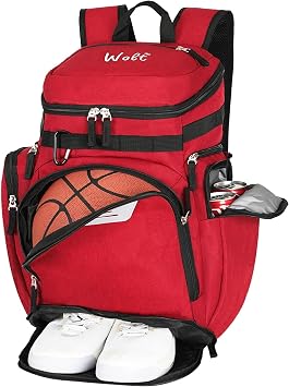 WOLT Basketball Backpack, Basketball Bag for Men with Shoes Compartment, Sports Backpack for Baseball, Soccer, Football