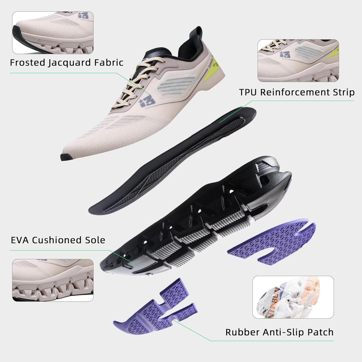 Men's Breathable Walking Shoes Non Slip Tennis Athletic Sneakers Comfortable Running Gym Workout Jogging Cross Training Shoe - Image 4