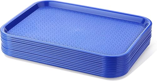 New Star Foodservice Blue Plastic Fast Food Tray 10 x 14-Inch