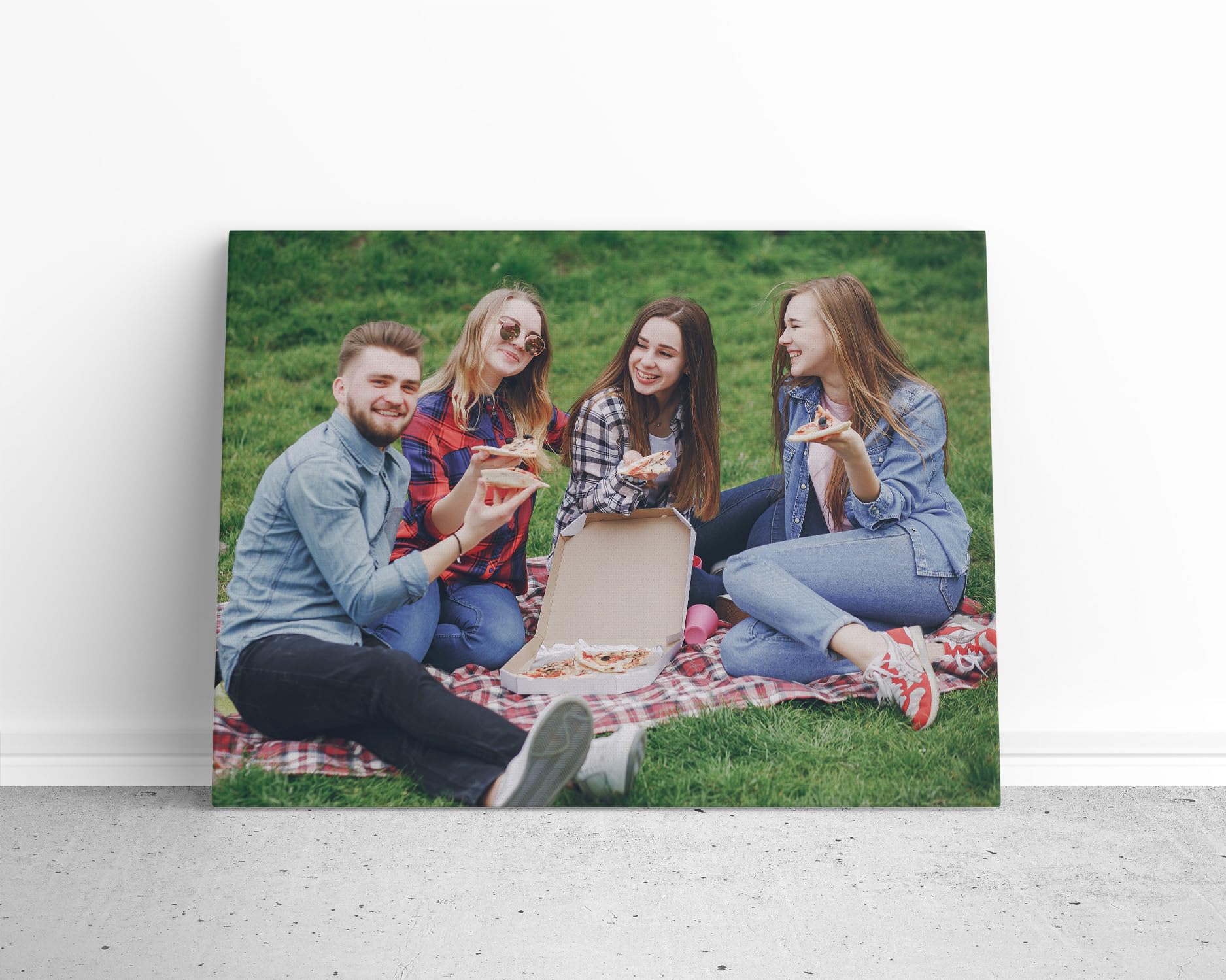Cuadro Personalizado con tu Foto - 20 Tamaños Disponibles - 90x60 cm - Foto Lienzo sobre Bastidor de Madera