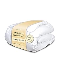 Wendre Piumone Matrimoniale Invernale Molto Caldo 220×240 – Piumone Letto Matrimoniale 300 GSM in Microfibra Anallergica – Certificato OEKO-TEX, Lavabile e Traspirante