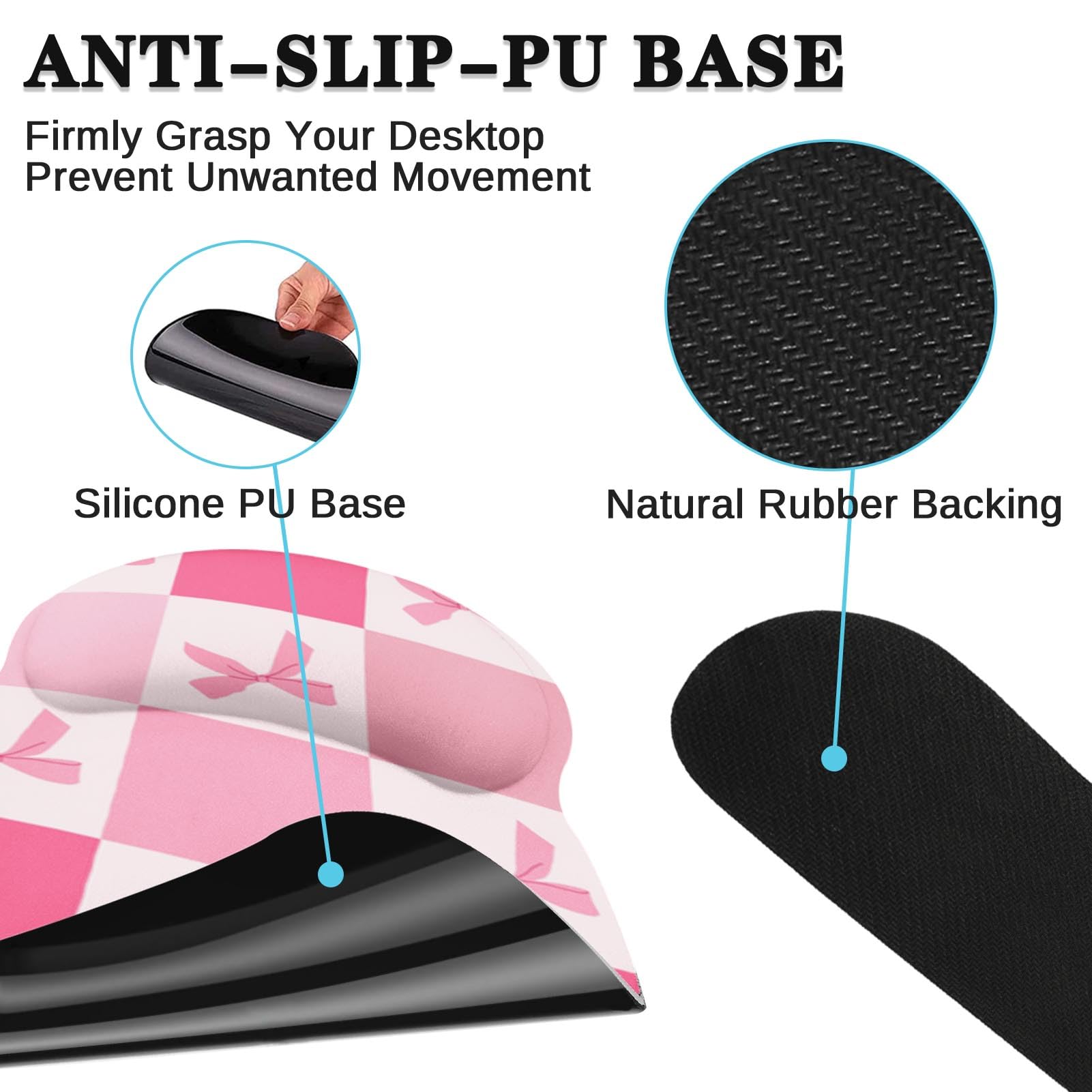 Cute Keyboard Mouse Pad Set - 4-in-1 Desk Mat -5