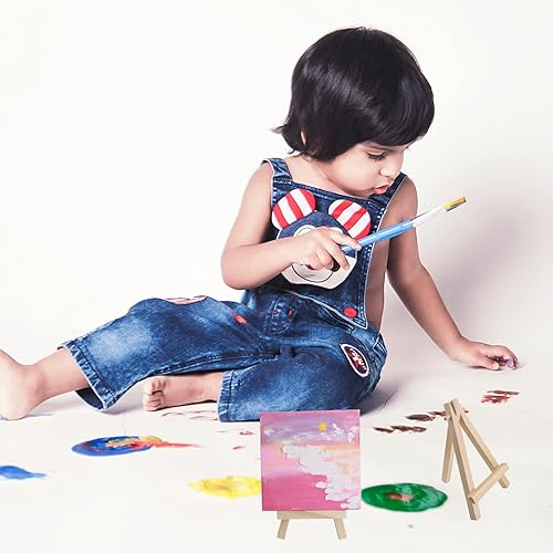 Miniatura 8 de Mini caballete de mesa de 5 pulgadas, soporte de caballete de mesa de 5 pulgadas, letreros de boda, soporte de placa de caballete de madera,