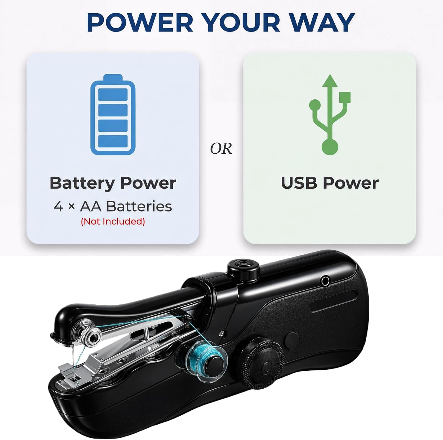 Portable Handheld Sewing Machine for Adults - Mini Hand Held Sewing machine