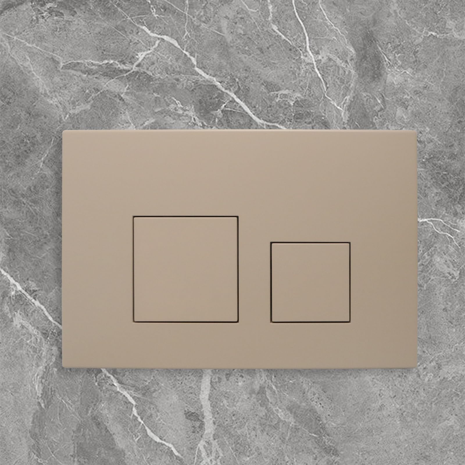 ACESOME Placca di comando per WC Compatibile con Geberit sigma01 sigma10 sigma20 sigma21 sigma30 sigma50 sigma60 Placca di comando in plastica per sciacquone a 2 modalità (Khaki)