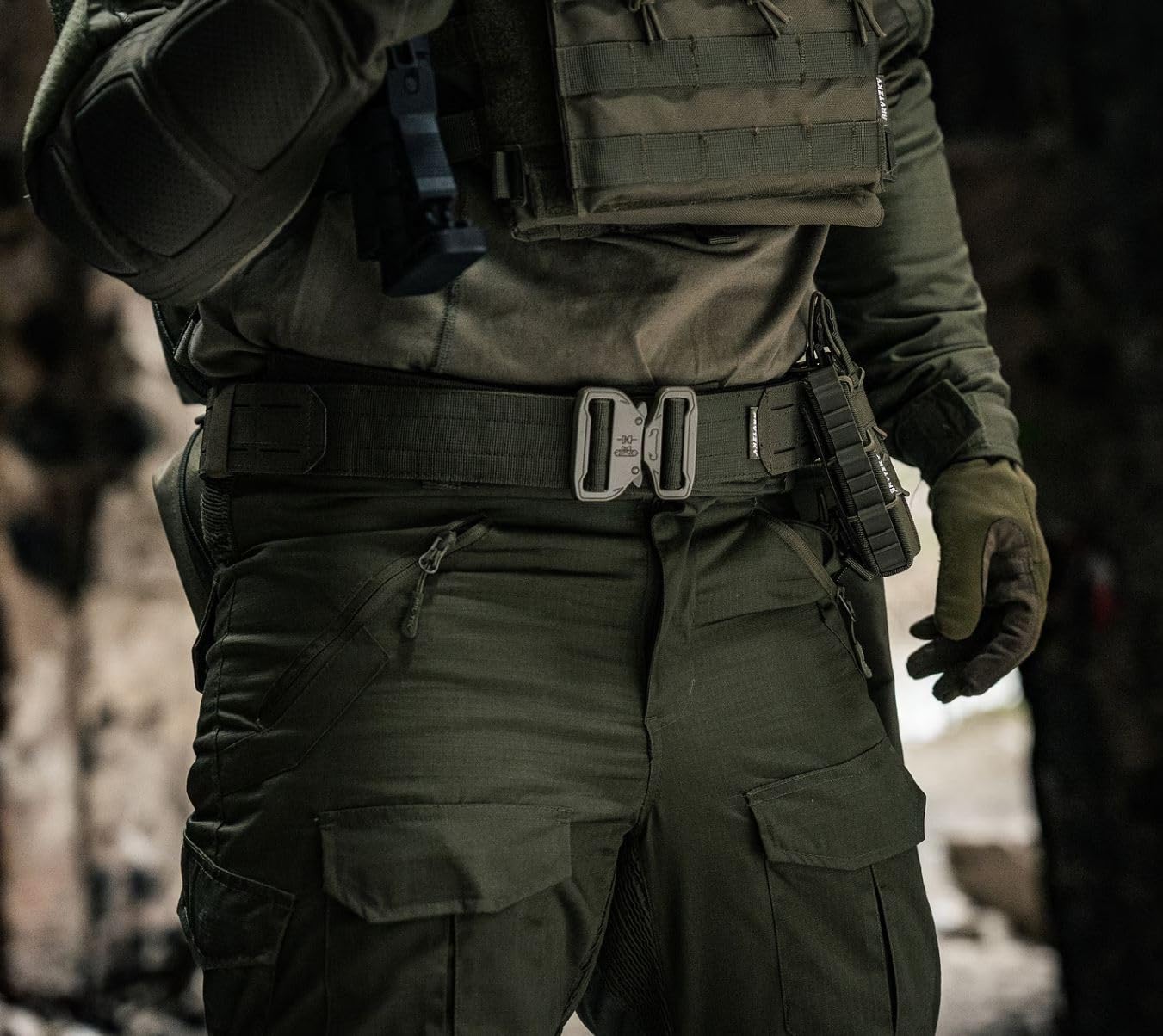 Tactical Taktischer Gürtel MOLLE Laser Cut | Nylon 1000D, Cobra-Schnalle, 20 MOLLE Slots, Innengürtel mit Klett, Gürtel Herren Airsoft Outdoor EDC