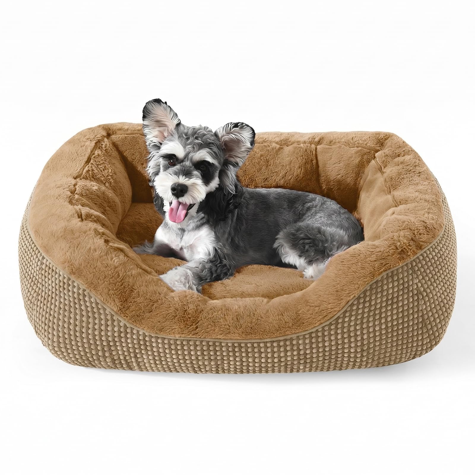 INVENHO Small Dog Bed Washable Orthopedic Calming Warming Durable Pet Bed with Anti-Slip Bottom