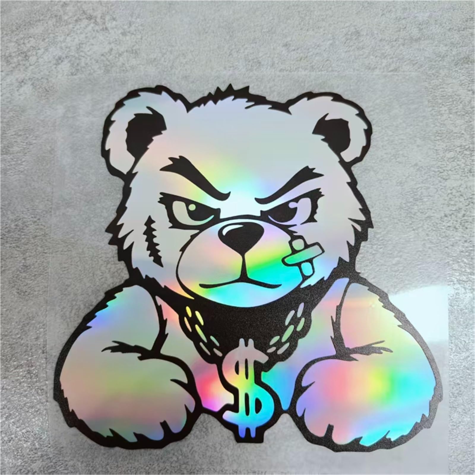 HAfgDJ Cool Violent Bear Waterproof Universal Decals, Motorcycle Stickers for Helmet, Box, Front Fairing Car Rear Windshield
