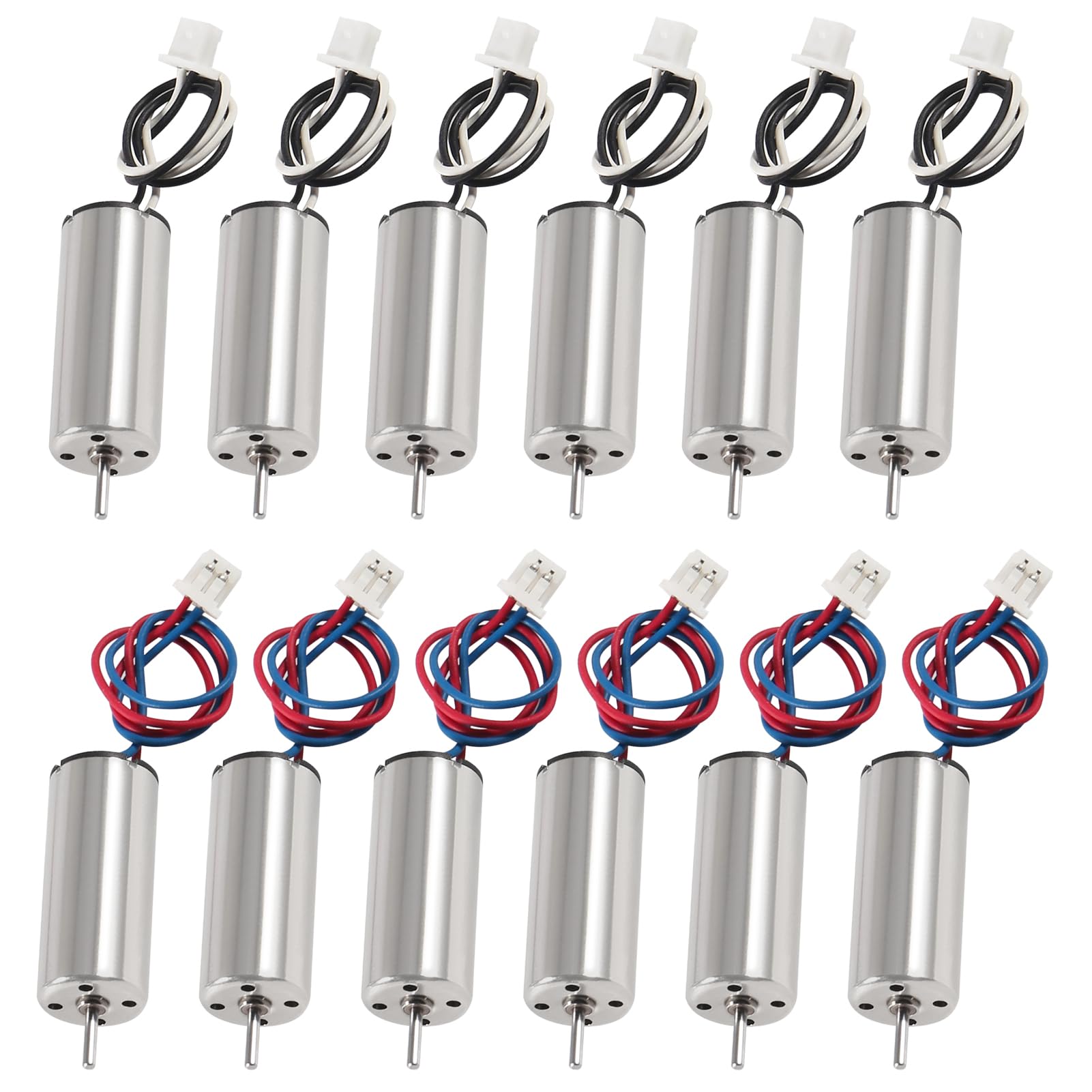 12pcs 8520/8.5x20mm Motor 15000KV Brushed Motors 4CW 4CCW Coreless Motor with JST-1.25 Connector for Model Aircraft/UAV/Quadcopter/Toy Aircraft, etc