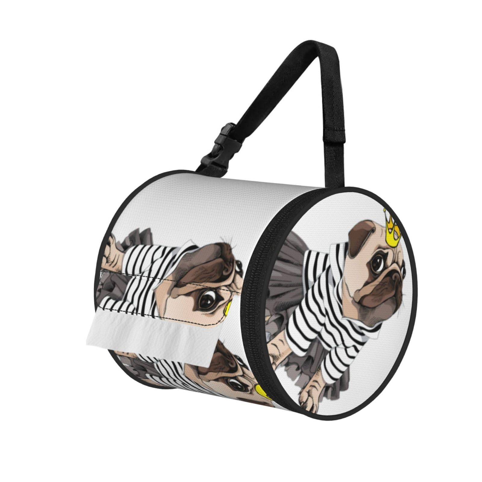 Dog 4 Print Fashion Tissues Organizer Box, Hanging Tissue Holder For Purse Coins For Car Office Daily Outing