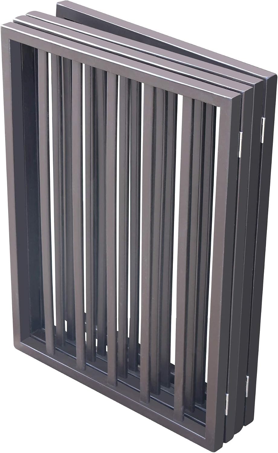 Dark Brown Folding Pet Gate Dog Gate for Doorways Stairs or House Freestanding Arc Wooden Fence Barrier Cave Entrance US Delivery (24" H)