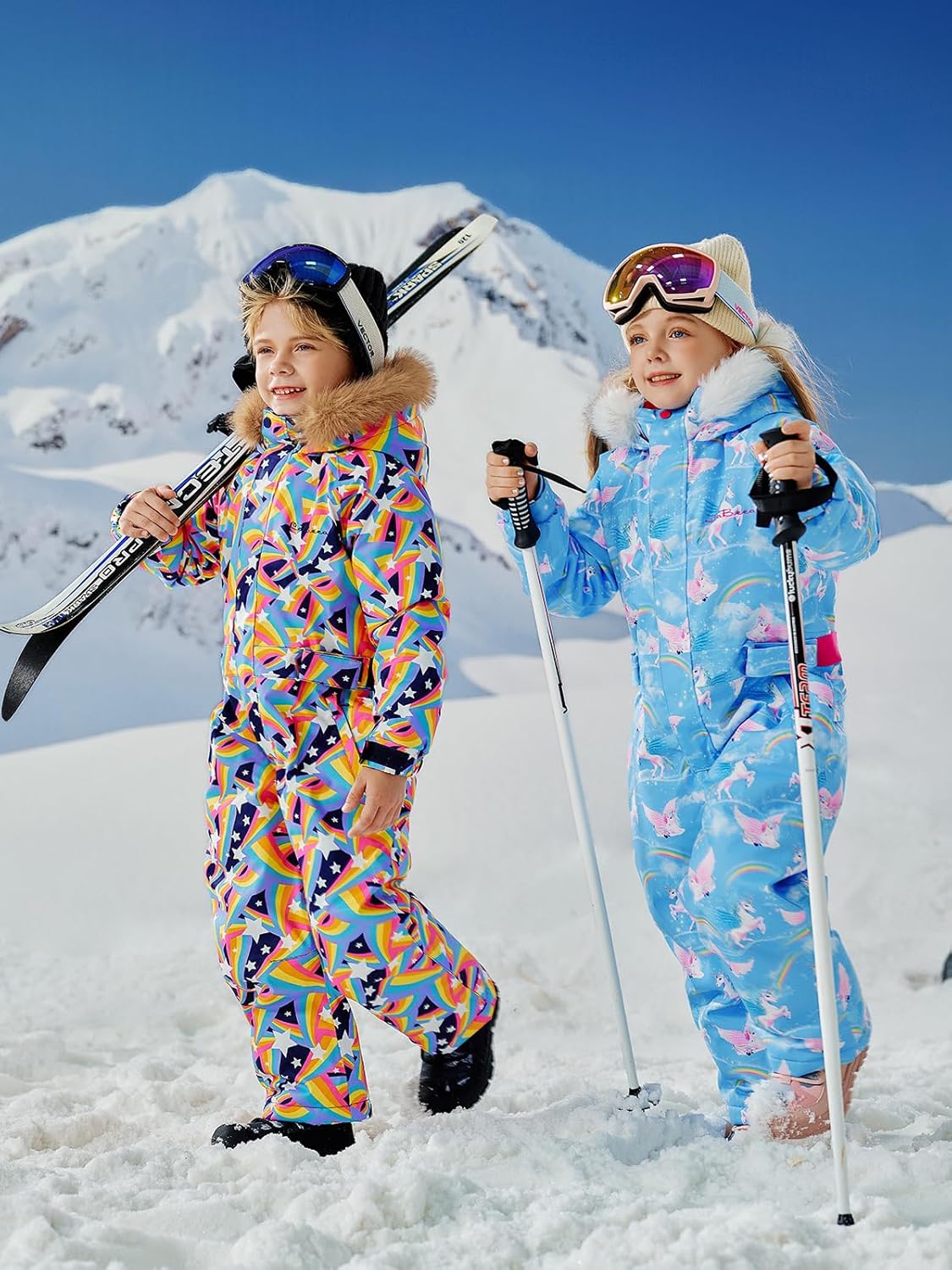 LaBeca Girls Snowsuit Waterproof Snowboarding Coveralls One Piece Ski Suit for Kids Winter Outdoor Windproof Jumpsuits - Image 3