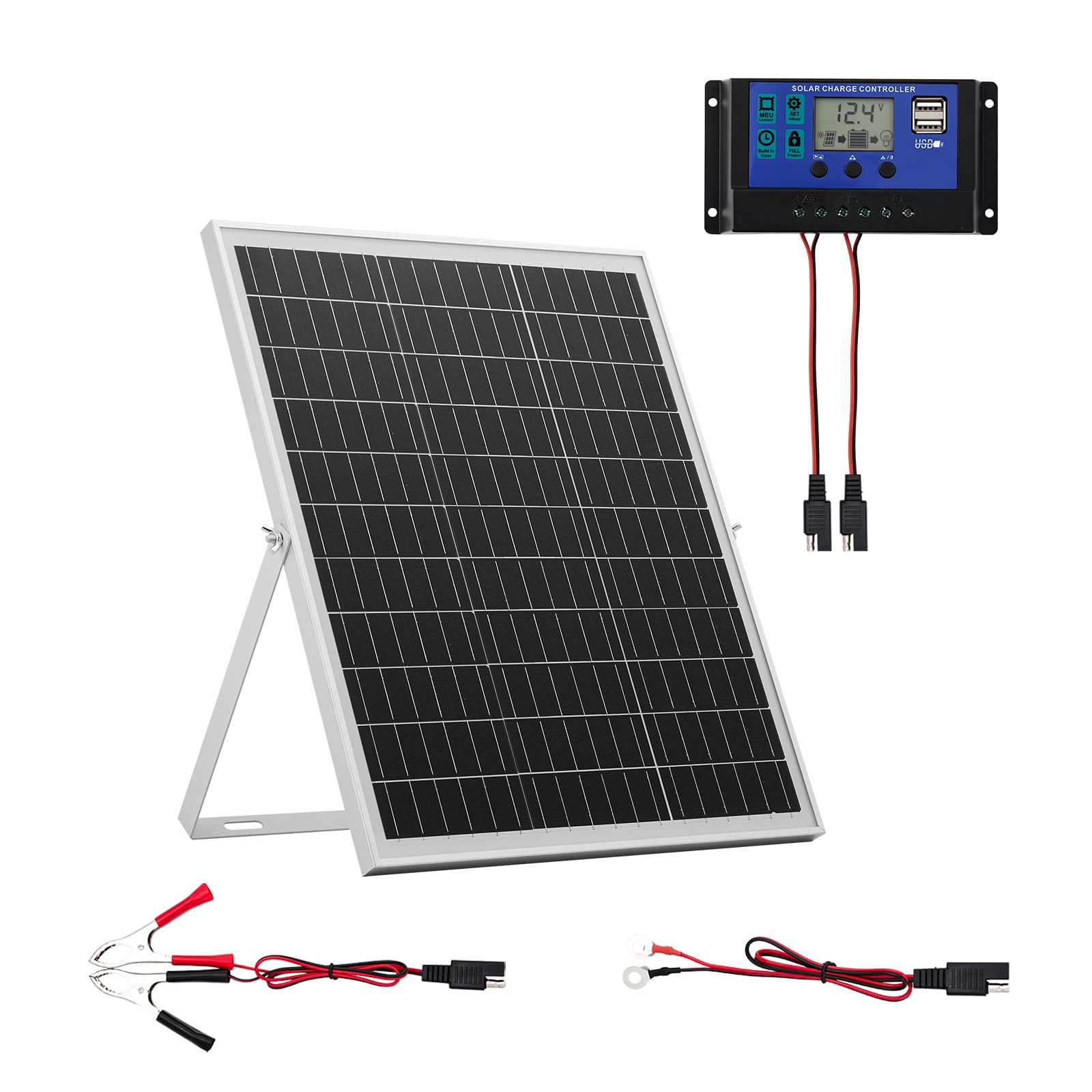VEVOR 25W 12V Solar Panel Battery Charger