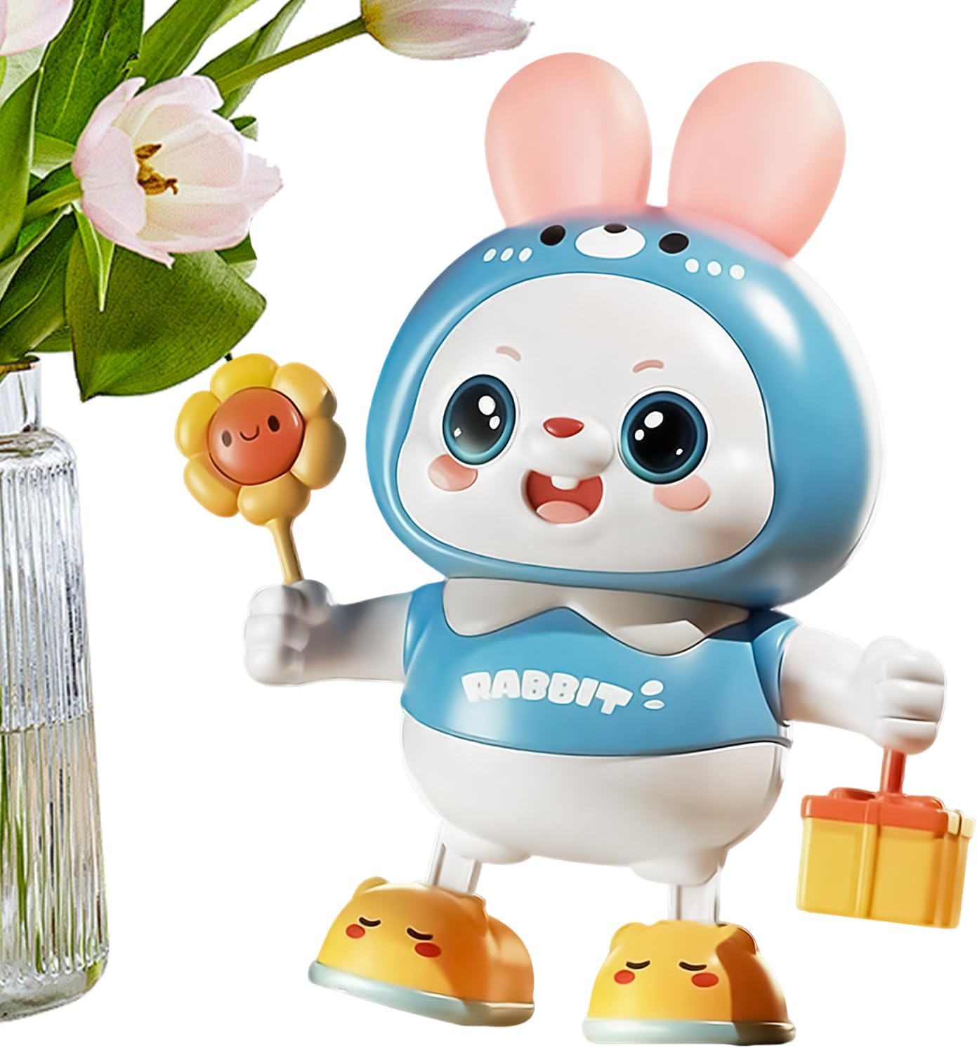 Genérico Rabbit Robot,48 Songs Pet Electric Ballerina | Easter Rabbit Interactive Electric Toy | for Training Headlifting, Boys and Girls, Bedside Table,
