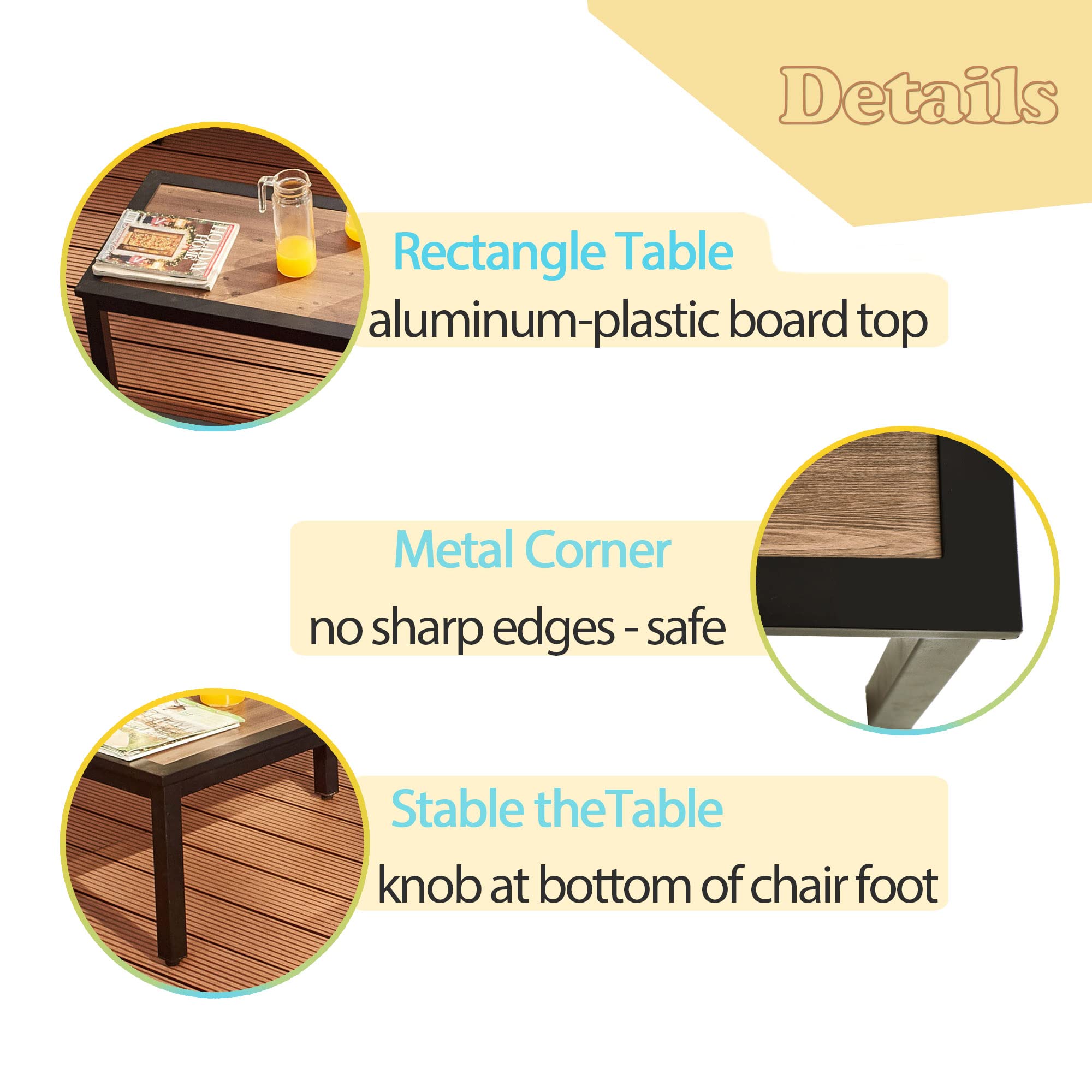 Snapklik.com : LOKATSE HOME Outdoor Coffee Table Patio Retangle Metal ...