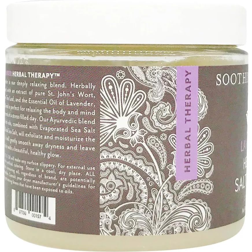 Soothing Touch Herbal Salt Scrub, Lavender, 20 oz