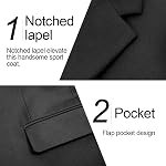 Men's Slim Fit One Button Suit Blazer Jacket Lightweight Sport Jacket Coat for Wedding, Business, Party
