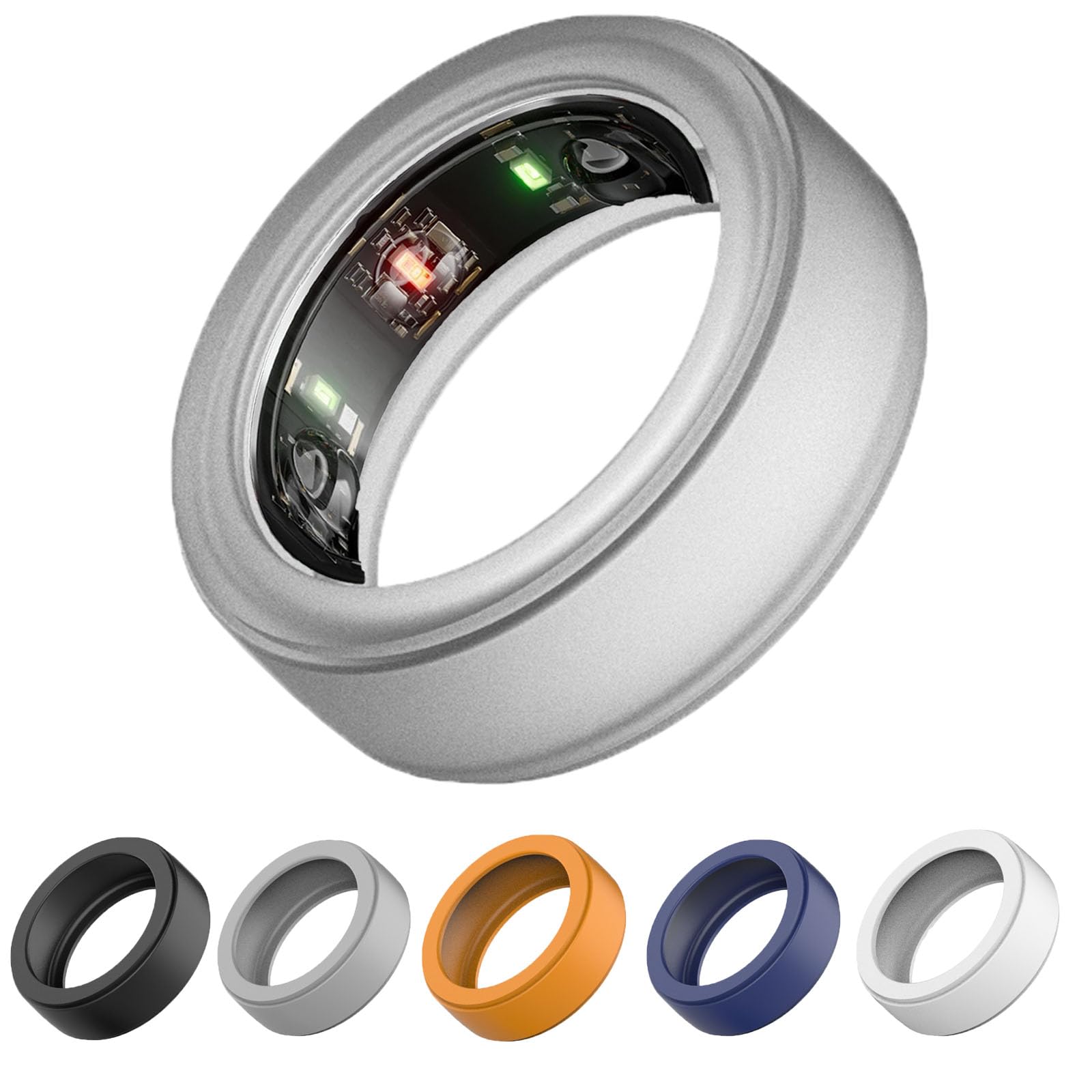 LevyPanSilicone Ring Protector Compatible with Oura Ring Gen 3 and All Smart Ring, Elastic Smart Ring Cover for Men and Women (Transparent, M(9/10/11))