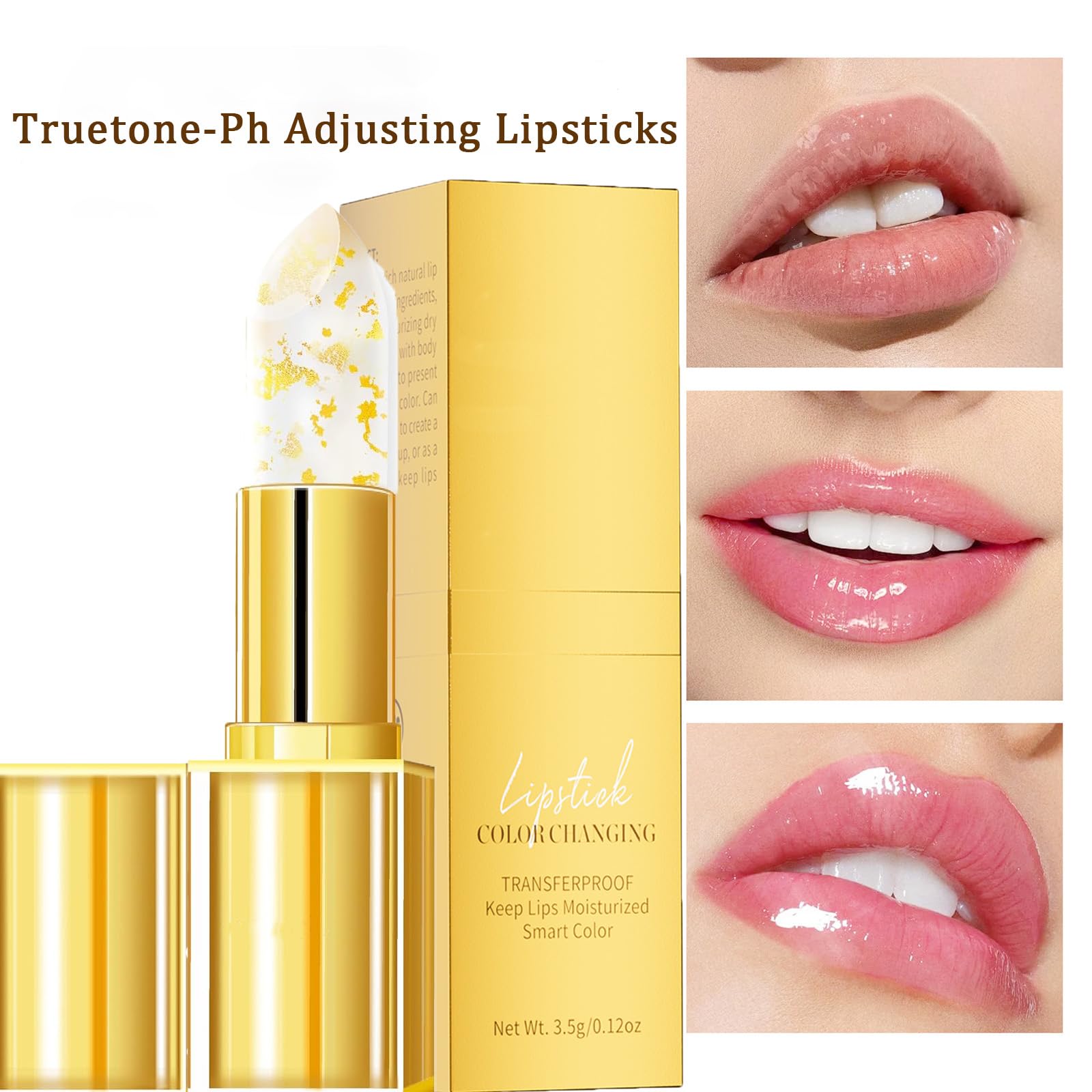 1PCSCoellyo Lipstick, True Tone Ph Adjusting Lipstick for Women,Clear lip stick That Changes Color,Long Lasting 24 Hours Moisturizing (1PCS) - 3
