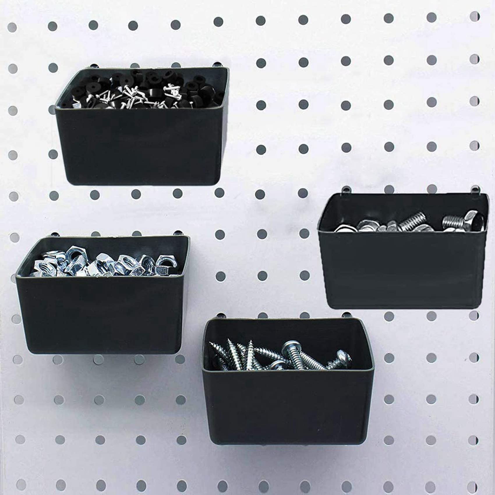 Assortimento di Ganci per Pannello Forato da 456 Pezzi Set di Ganci nel Metallo, Contenitori per Forati