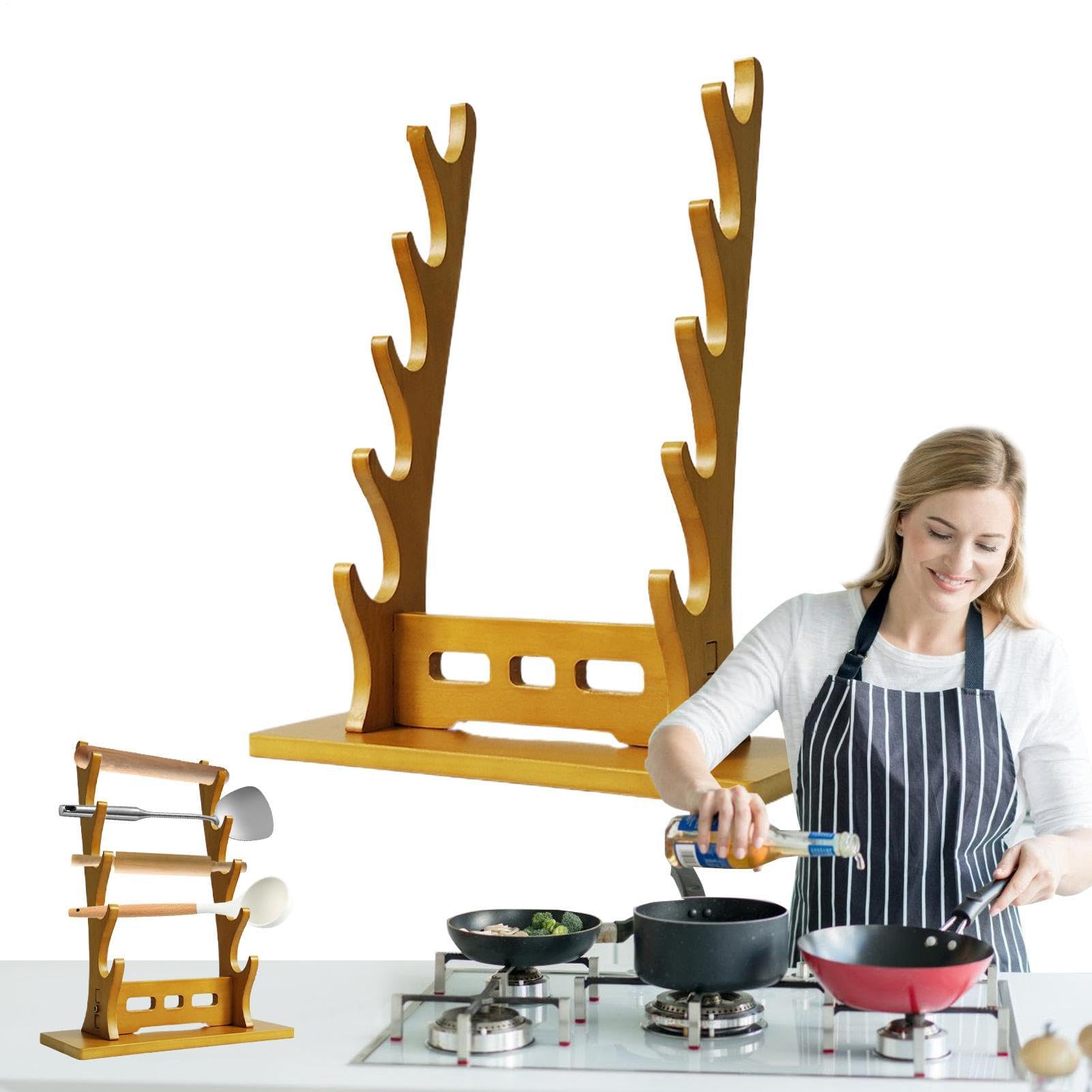 Support De Flûte – Support D'affichage De Fourreau En Bois À 5 Niveaux, Supports De Table Élégant | Pour Exposition De Collection De Fourreau Et De Flûte, Décoration De Maison, Bureau, Salle D'étude
