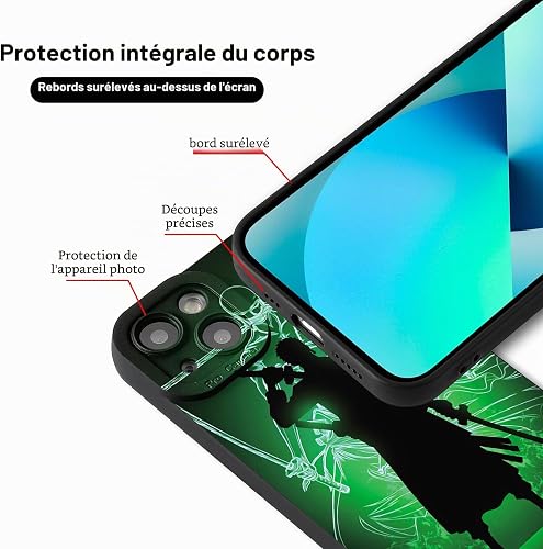 PBNDJVG 4 Pièces Coque pour Samsung A52 4G 5G/A52s 5G 6.5'', Animé Luffy Zoro Gear 5 Sun God Nika avec Protection Caméra Etui Housse de Anti-Drop TPU Silicone Mince Anti-Rayures Antichoc Case - 3