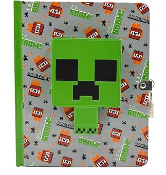 Minecraft Creeper Squishy Lock & Key Diary