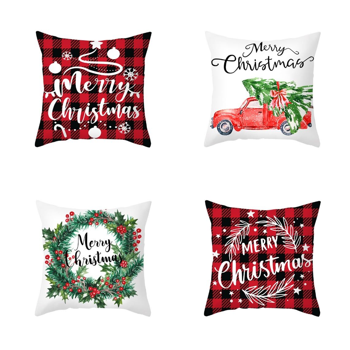 Taie d'oreiller Noël 50x50cm pour un salon chaleureux durant les fêtes