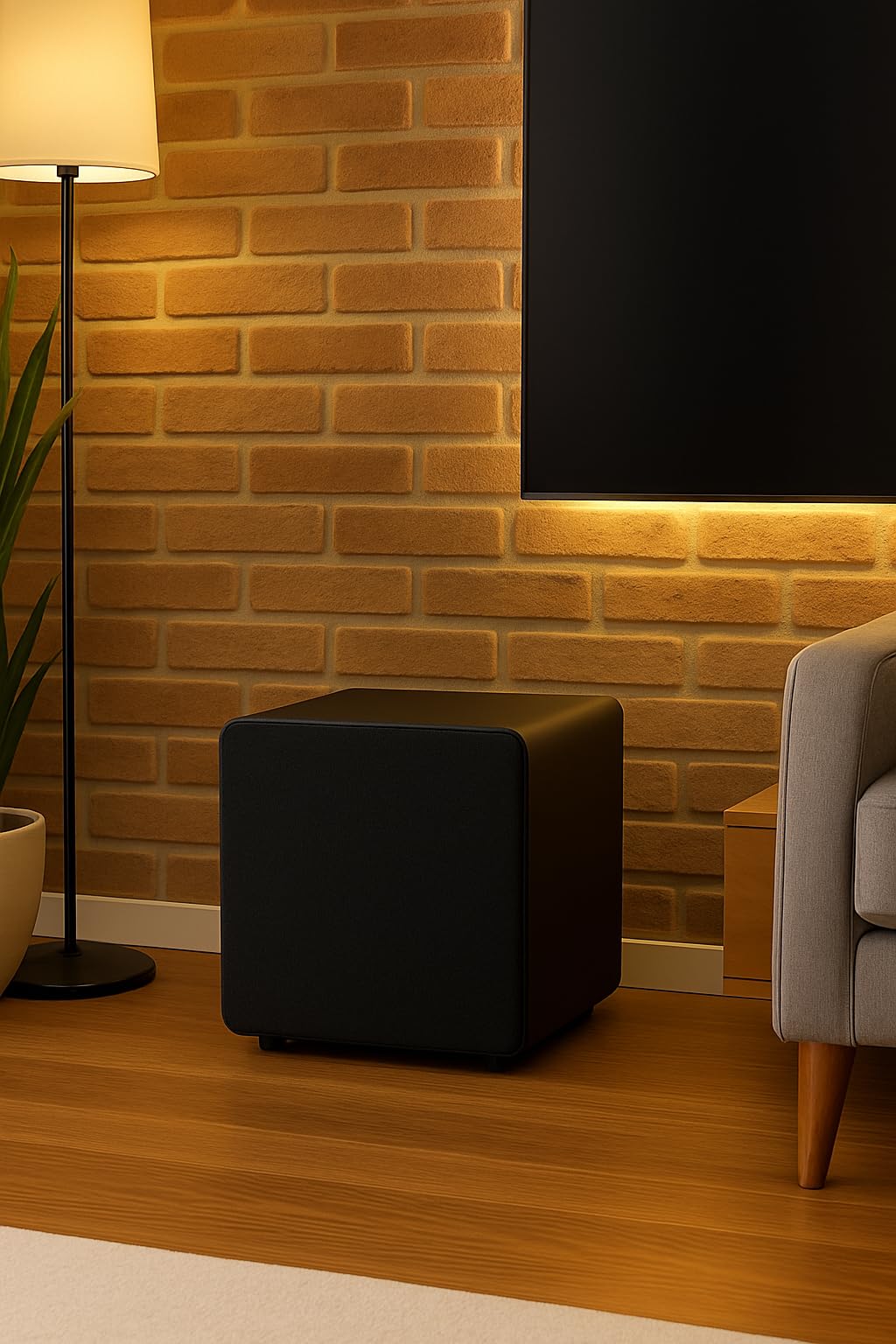 DYNAVOICE Challenger Sub-8 Negro – Subwoofer Activo 8" 90W RMS (125W Máx.), 25-180 Hz, Auto On/Off | para Home Cinema 5.1 y HiFi hasta 25 m² | RCA/LFE y Alta Nivel